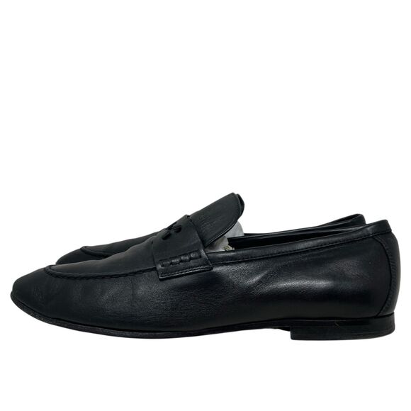Carolina Herrera Black‎ Leather Doma Insignia Cut Out Horsebit Loafers main image 4